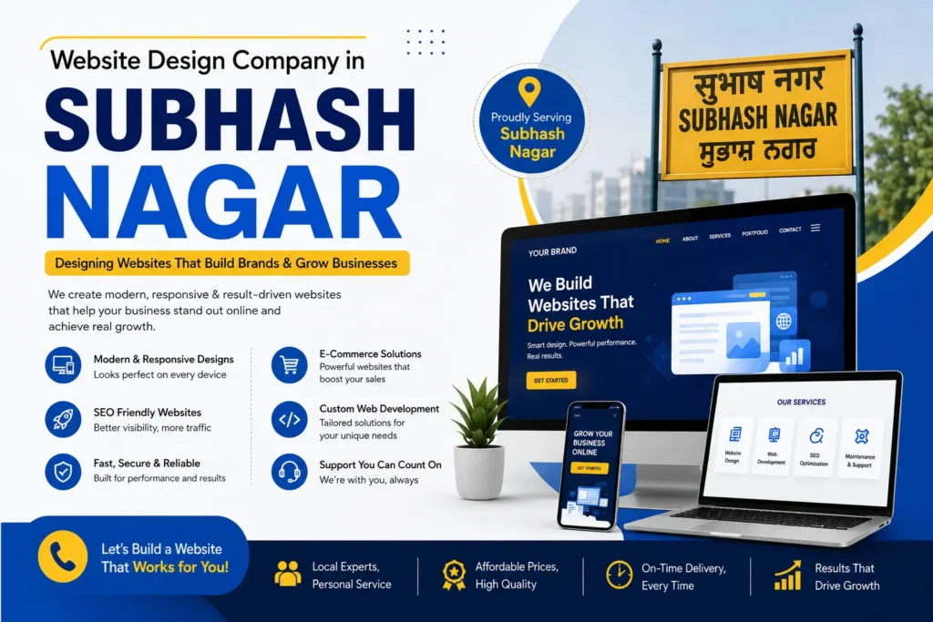 Website Design Company in Subhash Nagar
